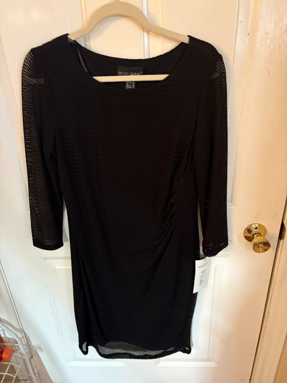 Women's Size 14 Frank Lyman Black Sheath Dress